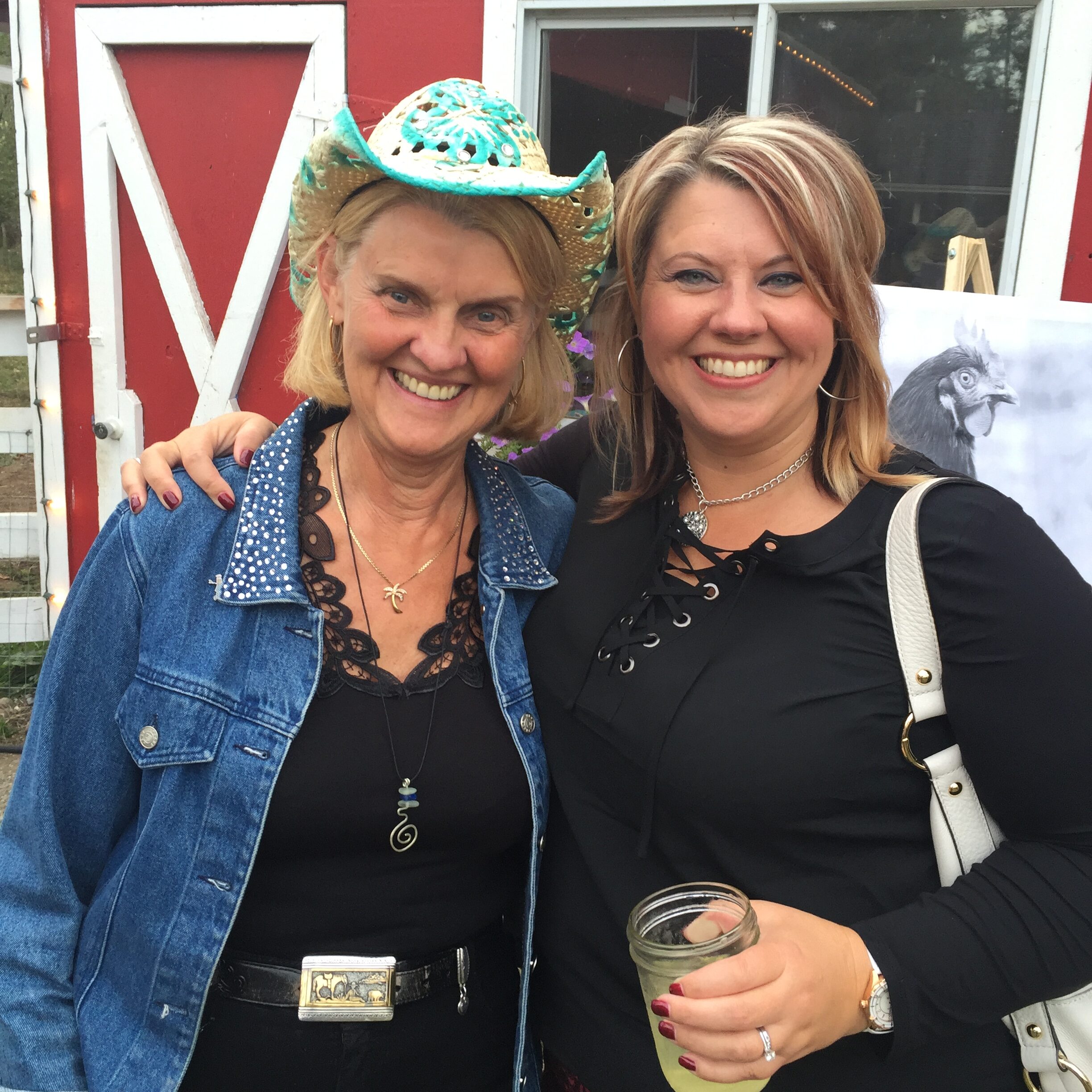 Chandra and Sharon Blouin at a Black Tie and Boots Event in 2016